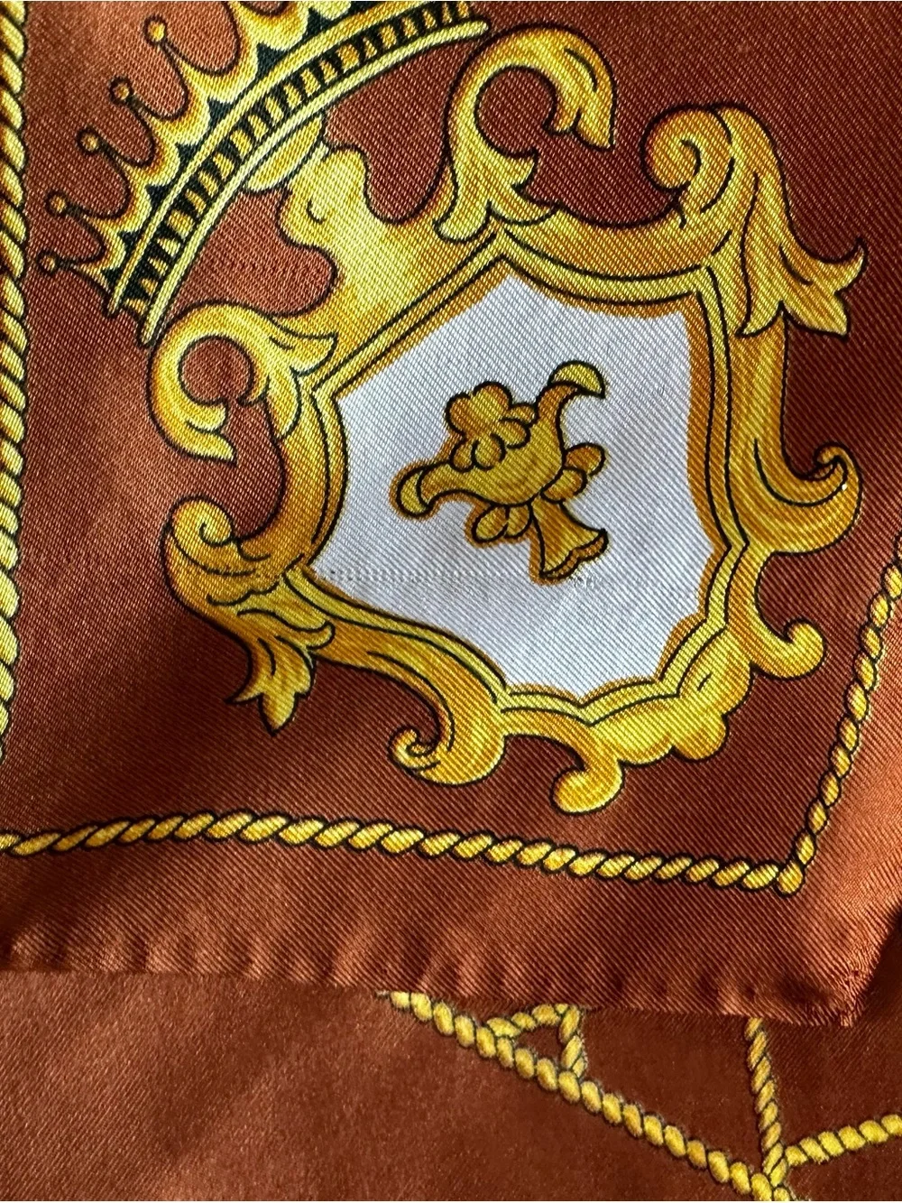 Oleg Cassini Vintage Baroque Silk Scarf